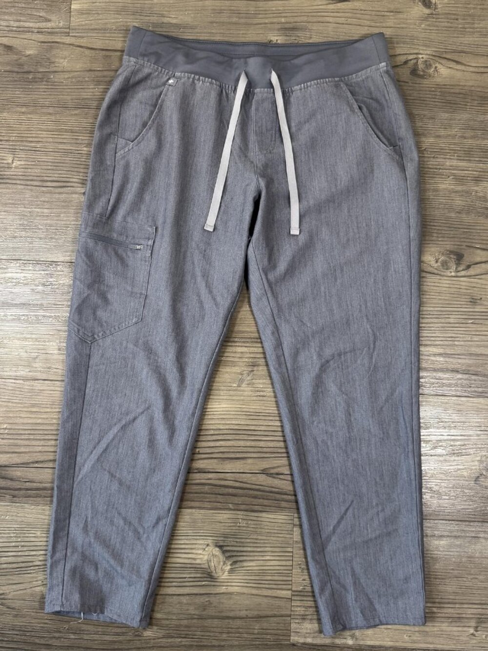 FIGS Pants Technical Collection Cargo Scrub Twill Stretch Gray Womens M